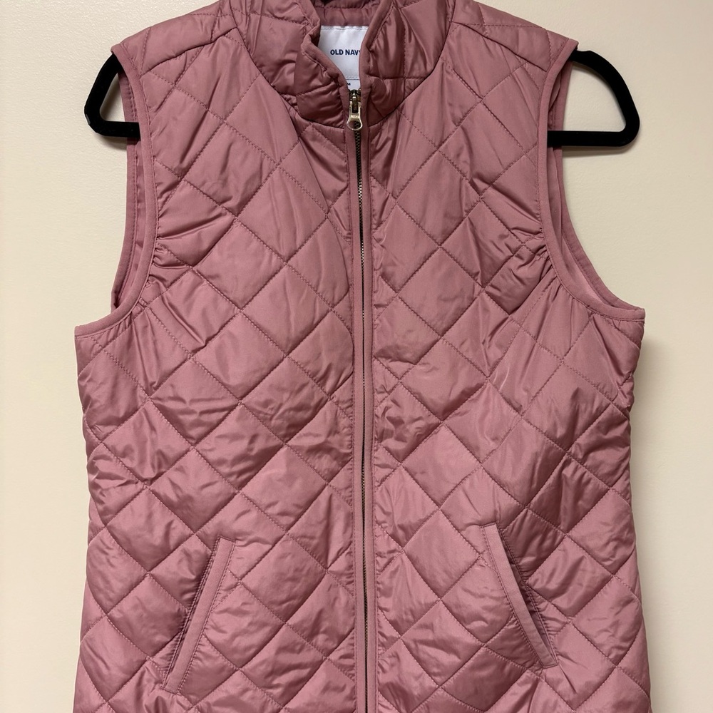 Old Navy Blush Pink Quilted Vest
